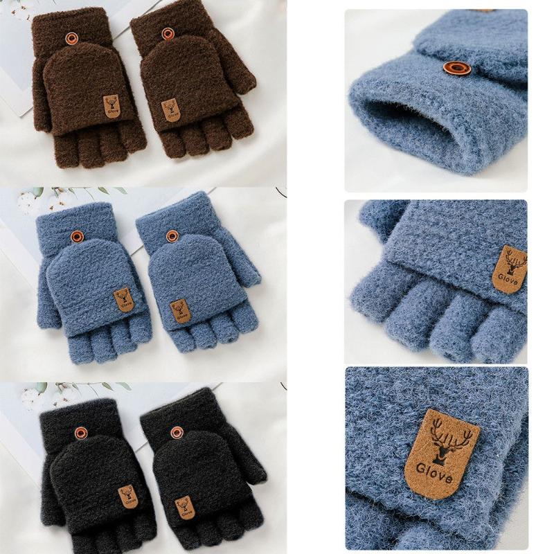Five Fingers Gloves Student Winter Warm Knitted Imitation Cashmere Fingerless Half Finger Flip Mittens Thicken
Five Fingers Gloves Student Winter Warm Knitted Imitation Cashmere Fingerless Half Finger Flip Mittens Thicken