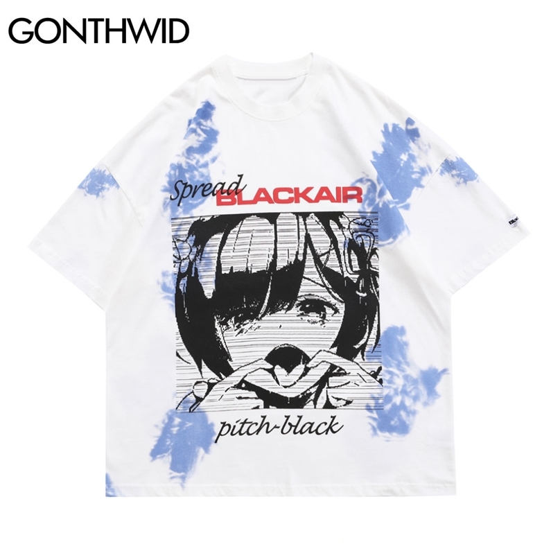 Short Sleeve Tshirts Gothic Punk Rock Streetwear Funny Anime Cartoon Print Tie Dye Cotton Casual T-Shirts Hip Hop Tops 210602, White
Short Sleeve Tshirts Gothic Punk Rock Streetwear Funny Anime Cartoon Print Tie Dye Cotton Casual T-Shirts Hip Hop Tops 210602, White
