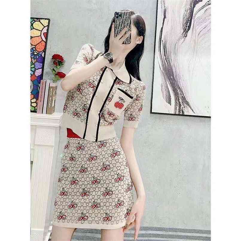 Women's suit casual knitted skirt two-piece cherry slim spring and summer fashion women's clothing 210520, Suit figure color
Women's suit casual knitted skirt two-piece cherry slim spring and summer fashion women's clothing 210520, Suit figure color