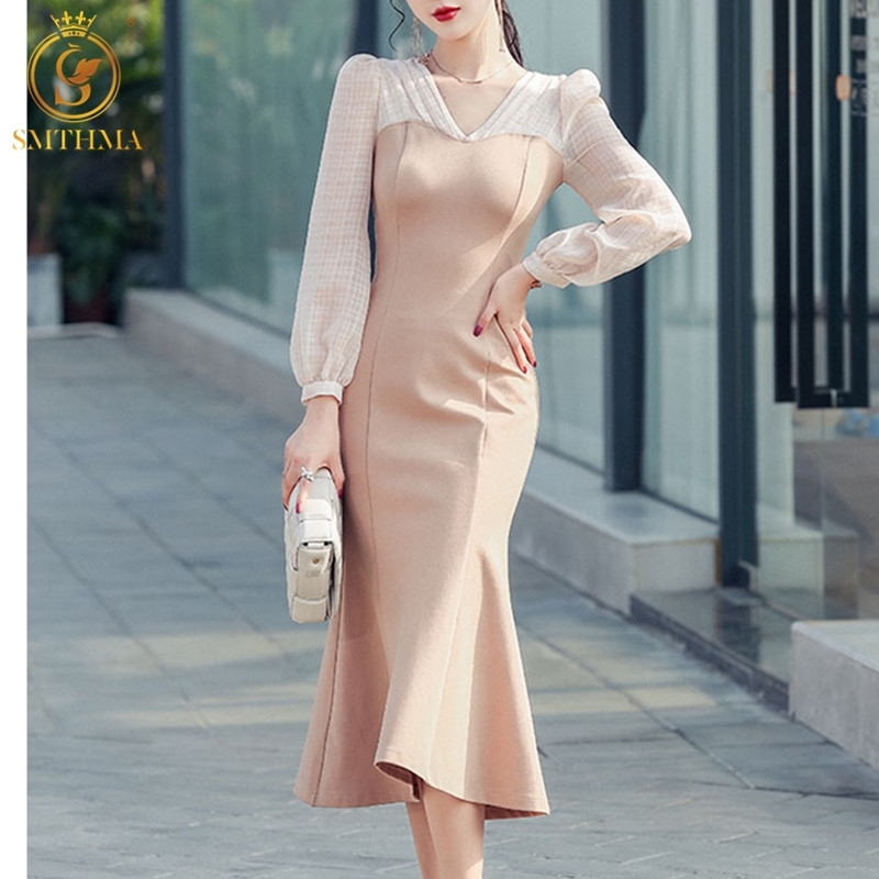 Spring Long Sleeve Trumpet Mermaid Dresses Women Sexy V-Neck Patchwork Party Clothing Ladies Vestidos 210520, Photo color
Spring Long Sleeve Trumpet Mermaid Dresses Women Sexy V-Neck Patchwork Party Clothing Ladies Vestidos 210520, Photo color