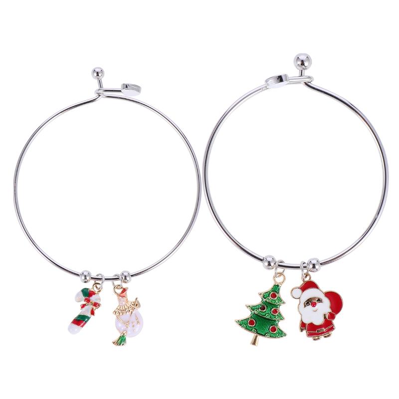 Charm Bracelets 2pcs Christmas Bracelet Festival Wrist Chain Decoration Fashion Gifts, Golden;silver
Charm Bracelets 2pcs Christmas Bracelet Festival Wrist Chain Decoration Fashion Gifts, Golden;silver