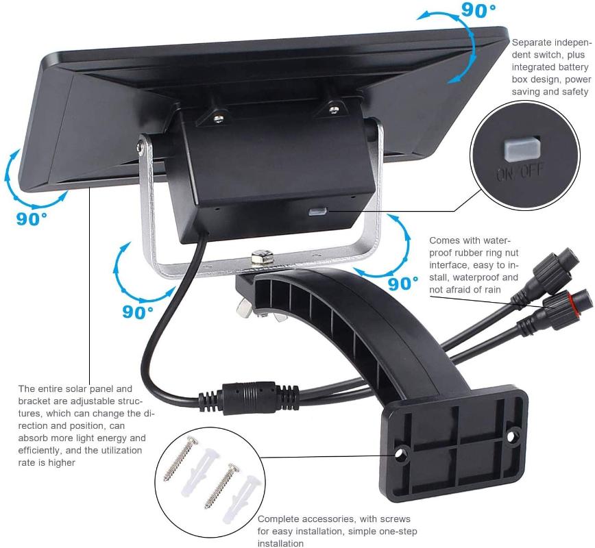 Dual Head Solar Light Drawstring Garden Wall Outdoor Street Lamp Waterproof Split LED Bulb With Pull Cord Lamps