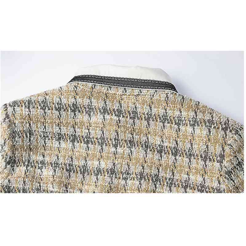 Fashion Elegant Women Woolen Tweed Dress Sexy Skinny Autumn Spring Long Sleeve Dresses Vestidos 210520