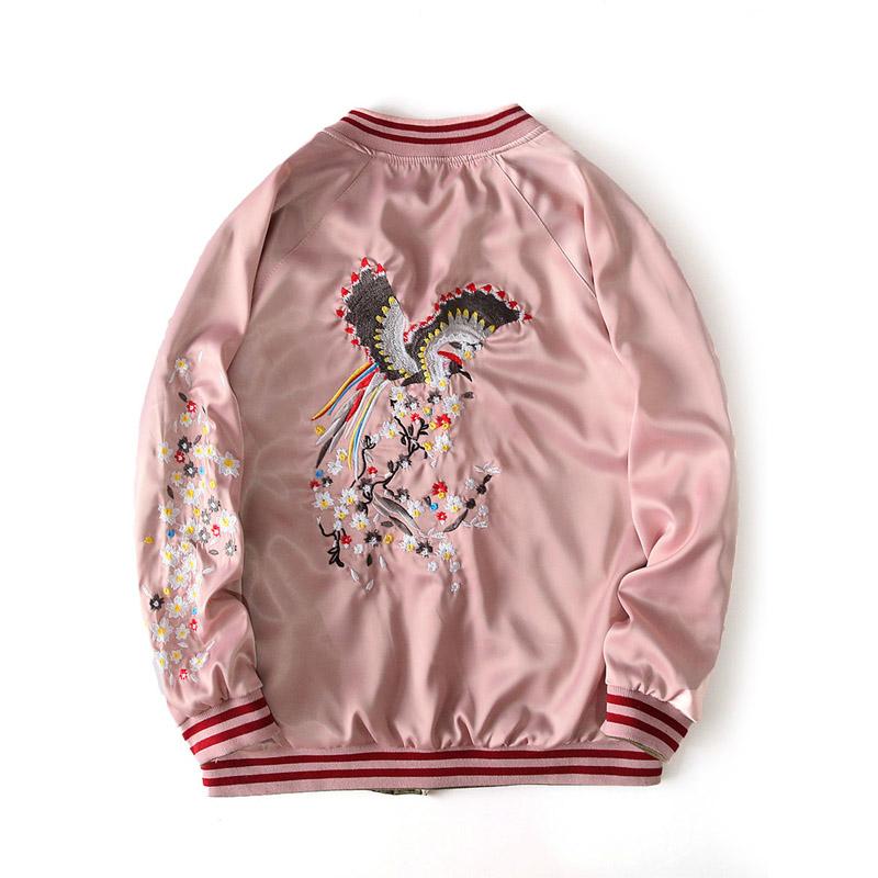Women' Jackets Yokosuka Two Sided Wear Phoenix Embroidery Jacket Smooth Women Spring And Autumn Satin Baseball Casual Loose Coats Female
Women' Jackets Yokosuka Two Sided Wear Phoenix Embroidery Jacket Smooth Women Spring And Autumn Satin Baseball Casual Loose Coats Female