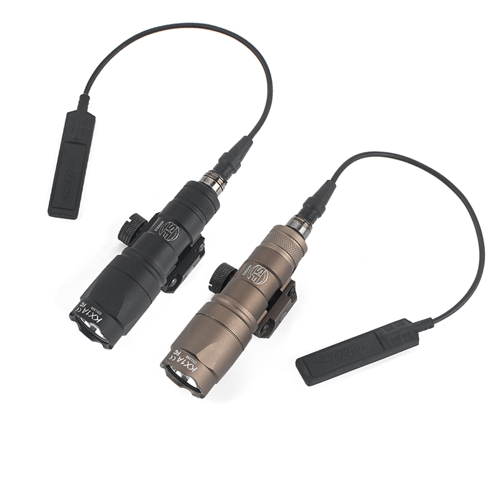 Tactical Surefir M300 M300A Mini Scout light 280Lumens LED Hunting Torch Flashlight For 20mm with Pressure Pad Switch
Tactical Surefir M300 M300A Mini Scout light 280Lumens LED Hunting Torch Flashlight For 20mm with Pressure Pad Switch