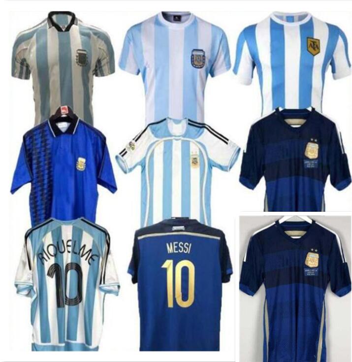 1986 2014 Argentina Retro Soccer jerseys Messi Maradona CANIGGIA 1978 1996 Football Shirt Batistuta 1998 RIQUELME 2006 1994 ORTEGA CRESPO
1986 2014 Argentina Retro Soccer jerseys Messi Maradona CANIGGIA 1978 1996 Football Shirt Batistuta 1998 RIQUELME 2006 1994 ORTEGA CRESPO
