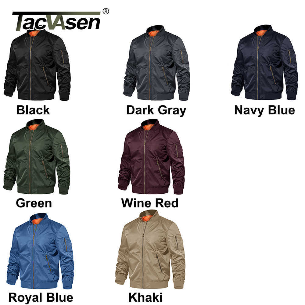 TACVASEN Winter Military Jacket Outwear Mens Cotton Padded Pilot Army Bomber Jacket Coat Casual Baseball Jackets Varsity Jackets 210818