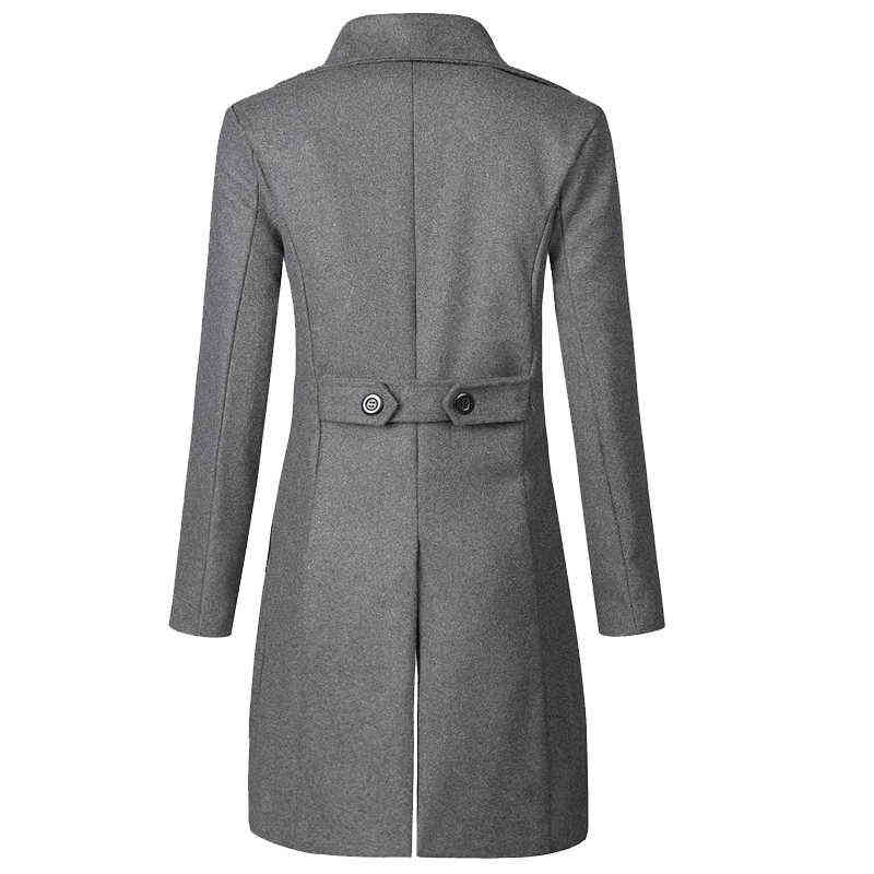 Winter Wool Coat Men Leisure Long Sections Woolen Coats Men's Casual Fashion Jackets/Casual Men Overcoat F82608 211122