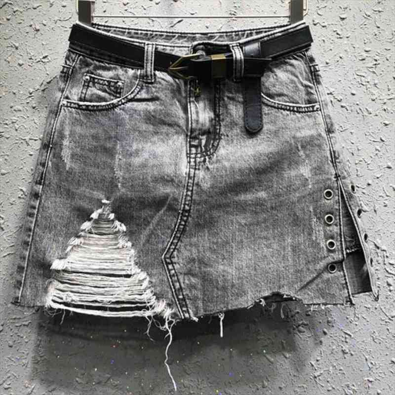plus size 5xlhole denim mini skirt women spring summer fashion rivet anti-light skirts shorts, Black
plus size 5xlhole denim mini skirt women spring summer fashion rivet anti-light skirts shorts, Black
