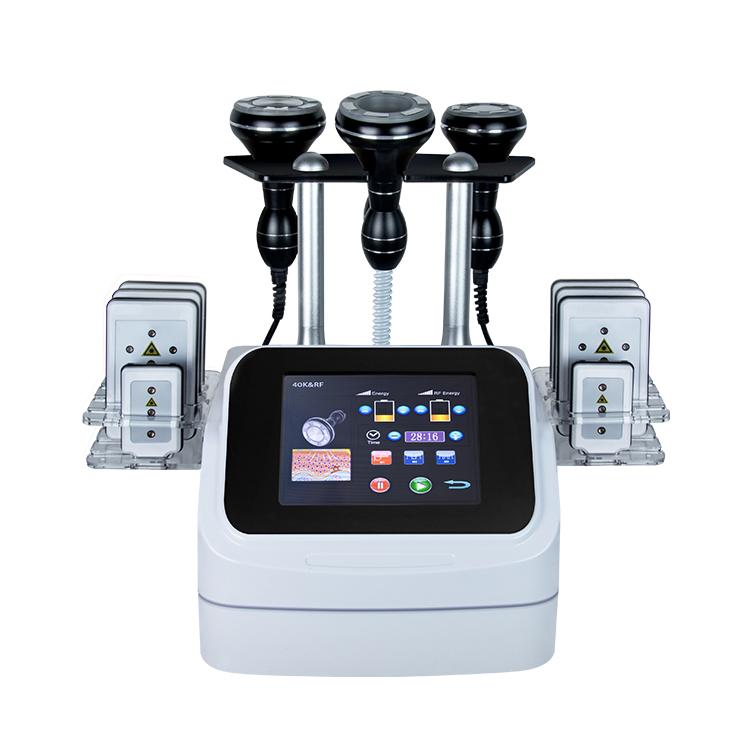 Portable Multifunctional 5 in 1 40KHZ Slimming with 8 lipolaser pads vacuum RF Cavitation lipolaser Cellulite Reduce Fat Lose Equipment