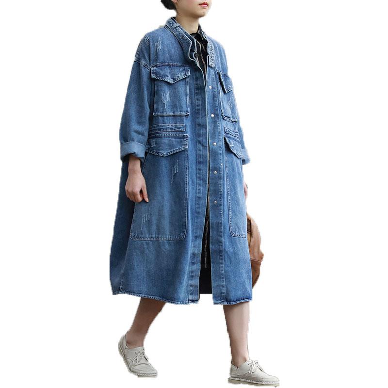 Women's Trench Coats WSYORE Mid-long Denim Jacket Women Spring And Autumn Casual Large Size Retro Loose Coat Female NS2766, Black
Women's Trench Coats WSYORE Mid-long Denim Jacket Women Spring And Autumn Casual Large Size Retro Loose Coat Female NS2766, Black