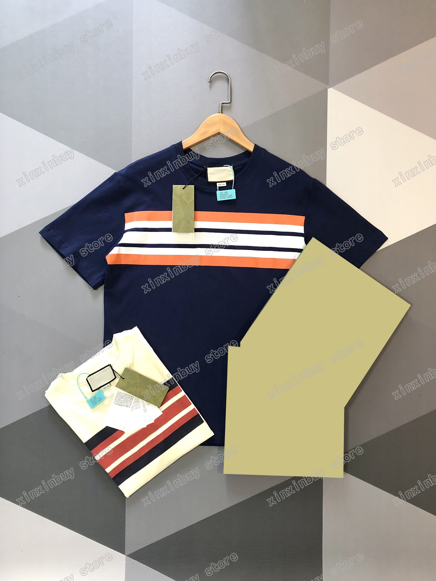 22ss Men Women Designers T-Shirts tee Color stripe print short sleeve Man Crew Neck paris Fashion Streetwear Black Apricot XS-L
22ss Men Women Designers T-Shirts tee Color stripe print short sleeve Man Crew Neck paris Fashion Streetwear Black Apricot XS-L