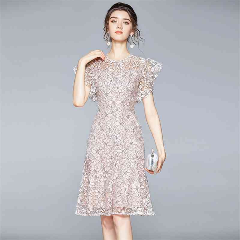 Summer Fashion Designer Short Sleeve Dresses Women Vintage Elegant Lace Print Holiday Party Ladies Vestidos 210520, Photo color
Summer Fashion Designer Short Sleeve Dresses Women Vintage Elegant Lace Print Holiday Party Ladies Vestidos 210520, Photo color