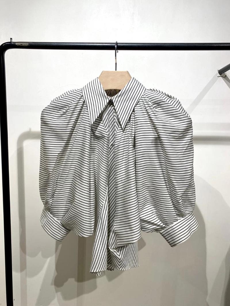 Women' Blouses & Shirts Women Stripe Print Turn Down Collar Blouse Puff Sleeve Fashion Asymmetric 2021 Spring Summer Loose Shirt Tops
Women' Blouses & Shirts Women Stripe Print Turn Down Collar Blouse Puff Sleeve Fashion Asymmetric 2021 Spring Summer Loose Shirt Tops