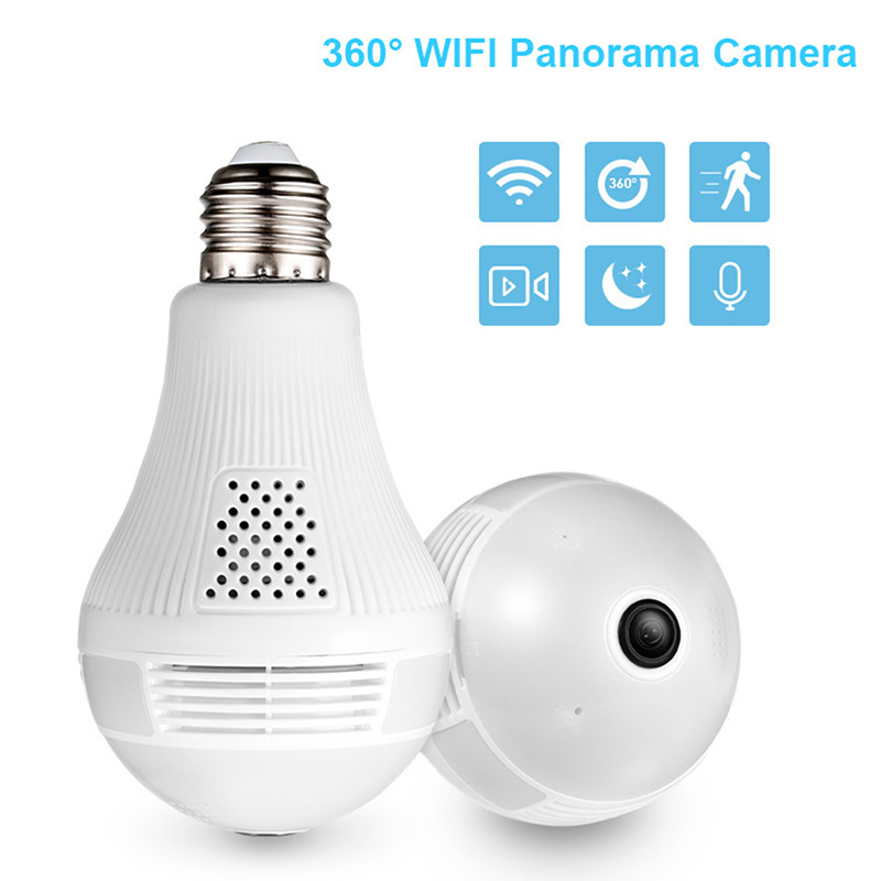 Wireless IP Camera Bulb Light FishEye 360 Degree 3D VR Mini Panoramic Home WiFi CCTV Security Bulb Camera IP 2MP 1.3MP
Wireless IP Camera Bulb Light FishEye 360 Degree 3D VR Mini Panoramic Home WiFi CCTV Security Bulb Camera IP 2MP 1.3MP