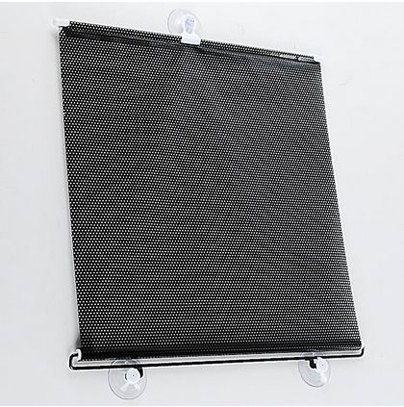 Car Retractable PVC Windshield Sunshades Auto Front Rear Side Windows Sun Shade Anti-UV Interior Protection Sun Visor Gray/Black Sunshade