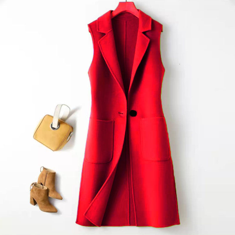 Women's Vests 2021 Spring Autumn Mid-Length Woolen Vest Women Tops Fashion Temperament Slim Sleeveless Jacket Female Waistcoat Tid, Camel
Women's Vests 2021 Spring Autumn Mid-Length Woolen Vest Women Tops Fashion Temperament Slim Sleeveless Jacket Female Waistcoat Tid, Camel