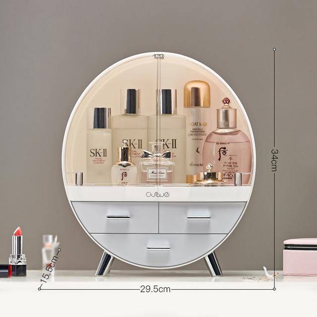 Cosmetic Bags & Cases Acrylic Transparent Box Double-door Makeup Organizer Desktop Waterproof Case Storage Boxs