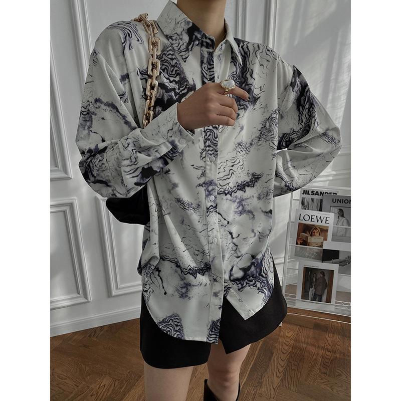 Women' Blouses & Shirts Early Sinan 2021 Spring Splash Ink Chiffon Shirt Loose Long Sleeve Sn0195, Ink painting
Women' Blouses & Shirts Early Sinan 2021 Spring Splash Ink Chiffon Shirt Loose Long Sleeve Sn0195, Ink painting