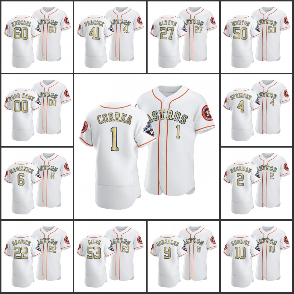 Men Houston's Astros #1 Carlos Correa 2 Alex Bregman 27 Jose Altuve 4 George Springer Women Youth Custom World Series Champions White Jersey, Black
Men Houston's Astros #1 Carlos Correa 2 Alex Bregman 27 Jose Altuve 4 George Springer Women Youth Custom World Series Champions White Jersey, Black