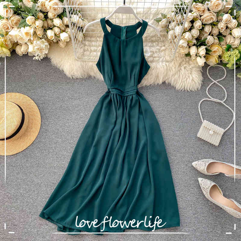 Solid Halter Beach Style Vestidos Elegant Spring Summe Dress Women High Waist Zipper Long Dresses Elegant 210521, Red
Solid Halter Beach Style Vestidos Elegant Spring Summe Dress Women High Waist Zipper Long Dresses Elegant 210521, Red