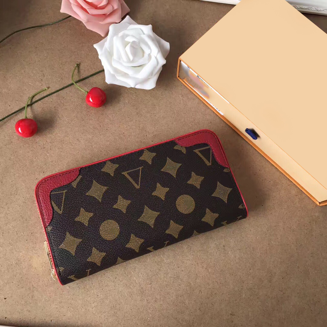 2021 Fashion flowers designer zipper wallets luxurys Men Women leather bags High Quality Classic Letters coin Purse Original Box Plaid card, Red;black
2021 Fashion flowers designer zipper wallets luxurys Men Women leather bags High Quality Classic Letters coin Purse Original Box Plaid card, Red;black