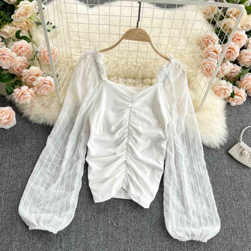 Spring Summer Solid V-neck Full Pleated Slimmed-down Chiffon Top Blouse Women 210615, Black
Spring Summer Solid V-neck Full Pleated Slimmed-down Chiffon Top Blouse Women 210615, Black