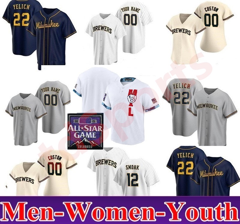 Milwaukee Men Women youth Brewers 2021 All-Star Game Baseball Jersey Christian Yelich Josh Hader Woodruff Lorenzo Cain Ryan Braun Brent Sute, Blue;black
Milwaukee Men Women youth Brewers 2021 All-Star Game Baseball Jersey Christian Yelich Josh Hader Woodruff Lorenzo Cain Ryan Braun Brent Sute, Blue;black