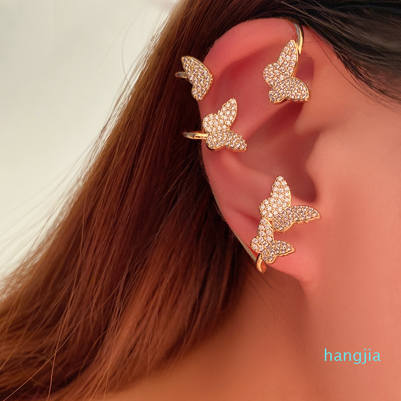 Pretty diamond 3d butterfly ear cuff fashion luxury designer cuff earrings for woman girls gold gift box
Pretty diamond 3d butterfly ear cuff fashion luxury designer cuff earrings for woman girls gold gift box