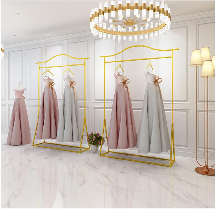 Wedding dress rack high-end display racks Commercial Furniture floor mounted wardrobe photo studio cheongsam dresses show and clothing store