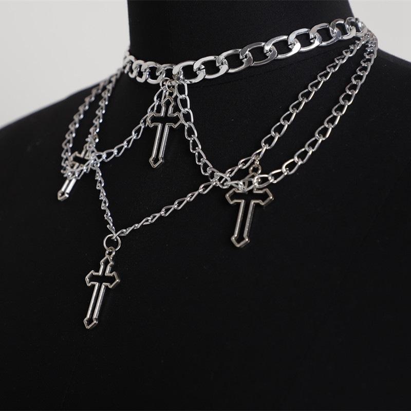 Chokers Fashion Gothic Cross Pendant Choker Necklace Chains For Women Girl Hip Hop Gypsy Club Accessories Jewelry
Chokers Fashion Gothic Cross Pendant Choker Necklace Chains For Women Girl Hip Hop Gypsy Club Accessories Jewelry