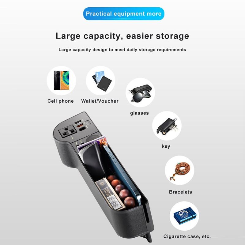 Car Organizer 2 In 1 Organizers Seat Clearance Inverter Charger LED Storage Box 12V 220V Multifunctional Interior Accessories
Car Organizer 2 In 1 Organizers Seat Clearance Inverter Charger LED Storage Box 12V 220V Multifunctional Interior Accessories