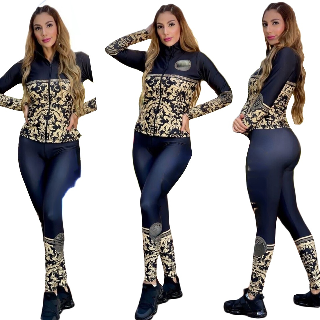 Women Tracksuits Fall Winter Clothes Print Sweatshirt Pants Sportswear Pullover Hoodies Zip Neck Leggings Outfits Outerwear Trousers Bodysuit, Gray
Women Tracksuits Fall Winter Clothes Print Sweatshirt Pants Sportswear Pullover Hoodies Zip Neck Leggings Outfits Outerwear Trousers Bodysuit, Gray