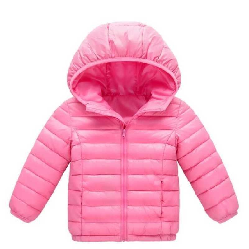winter light children's hooded down jacket kids clothing boy girl solid color warm 90% white duck down jacket 1-14 years autumn