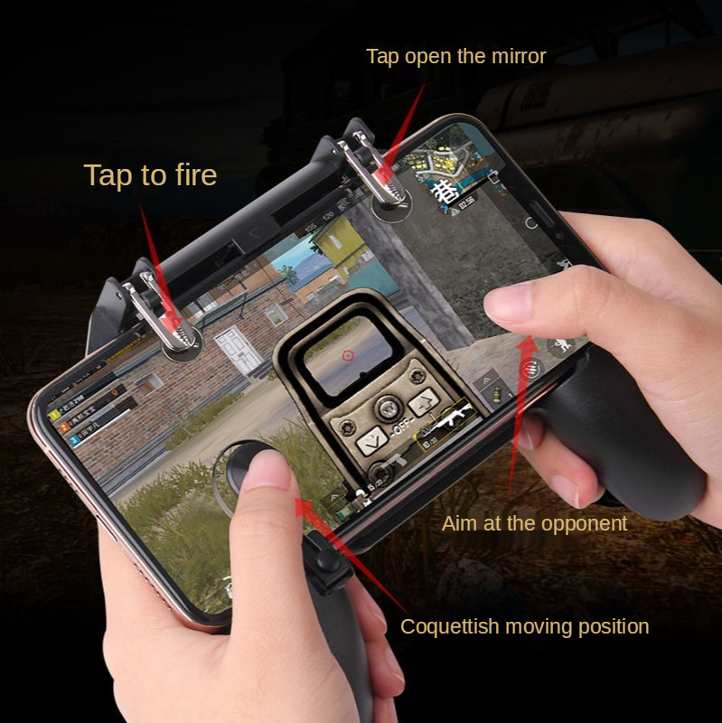 W11+ PUGB Mobile Game Controller Free Fire PUBG Mobile Joystick Gamepad Metal L1R1 Shooter Joystick for IOS Android Mobile Phone