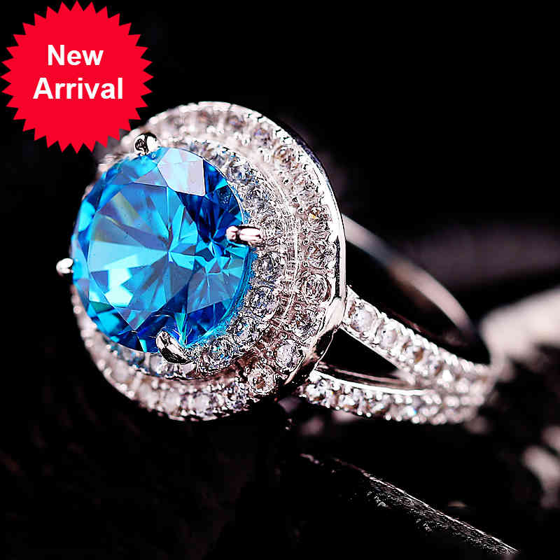 Luxury Female Natural Blue Aquamarine Ring Real 925 Sterling Silver Engagement Crystal Solitaire Wedding Rings For Women
Luxury Female Natural Blue Aquamarine Ring Real 925 Sterling Silver Engagement Crystal Solitaire Wedding Rings For Women