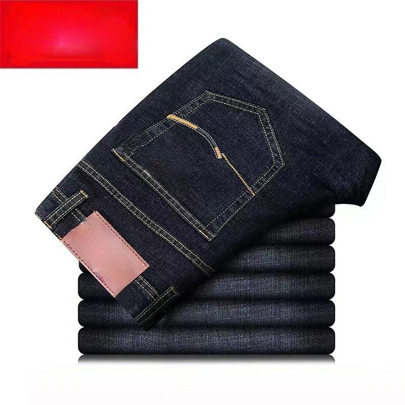 Mens Fashion Man Pant Streetwear Loose Straight Jeans Men's Stretch Business Casual Plus Size Slim Trousers Men Clothing Pants