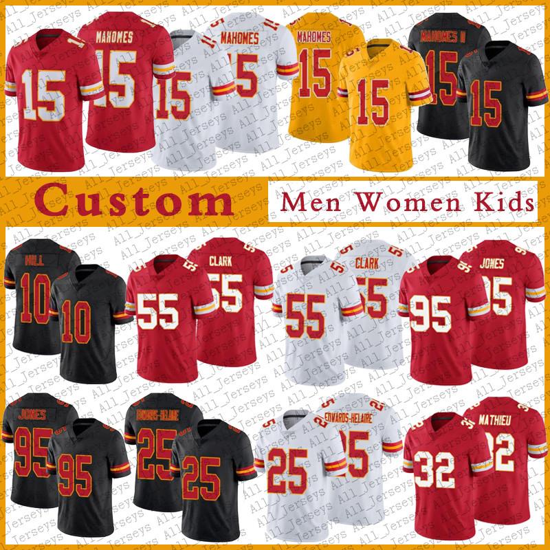 15 Patrick Mahomes Custom Men Women Kids Football Jerseys 87 Travis Kelce 10 Tyreek Hill 95 Chris Jones 25 Edwards-Helaire 26 Bell 14 Watkin, Black;red
15 Patrick Mahomes Custom Men Women Kids Football Jerseys 87 Travis Kelce 10 Tyreek Hill 95 Chris Jones 25 Edwards-Helaire 26 Bell 14 Watkin, Black;red