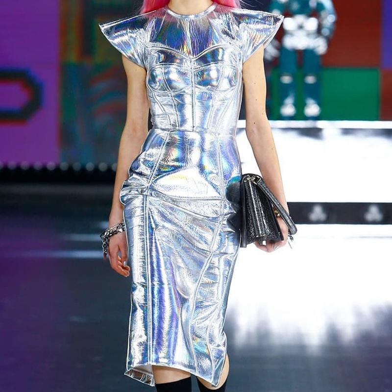 Casual Dresses Reflective Dress For Women Maxi Night Club Robe Femme Elegant Vestidos Spring 2022 Fashion Street Style Vintage Clothing, Silver
Casual Dresses Reflective Dress For Women Maxi Night Club Robe Femme Elegant Vestidos Spring 2022 Fashion Street Style Vintage Clothing, Silver