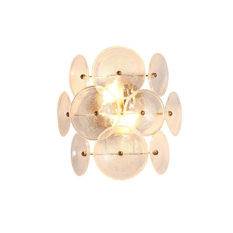 Nordic Style Art Flower Glass Led Wall Lamp For Bedside Aisle Restaurant TV Background Decor Sconce Lighting