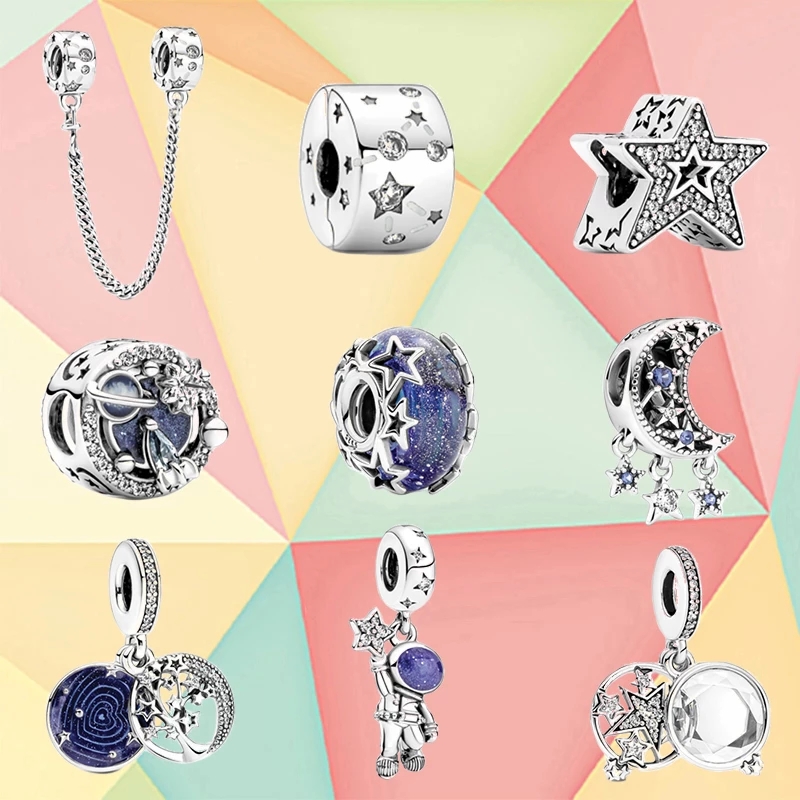 Memnon Jewelry S925 Sterling Silver Sparkling Asymmetric Star and Crescent Moon Charm Double Dangle Tree & Galaxy Moon Charms DIY Ladies Bracelet Necklace
Memnon Jewelry S925 Sterling Silver Sparkling Asymmetric Star and Crescent Moon Charm Double Dangle Tree & Galaxy Moon Charms DIY Ladies Bracelet Necklace