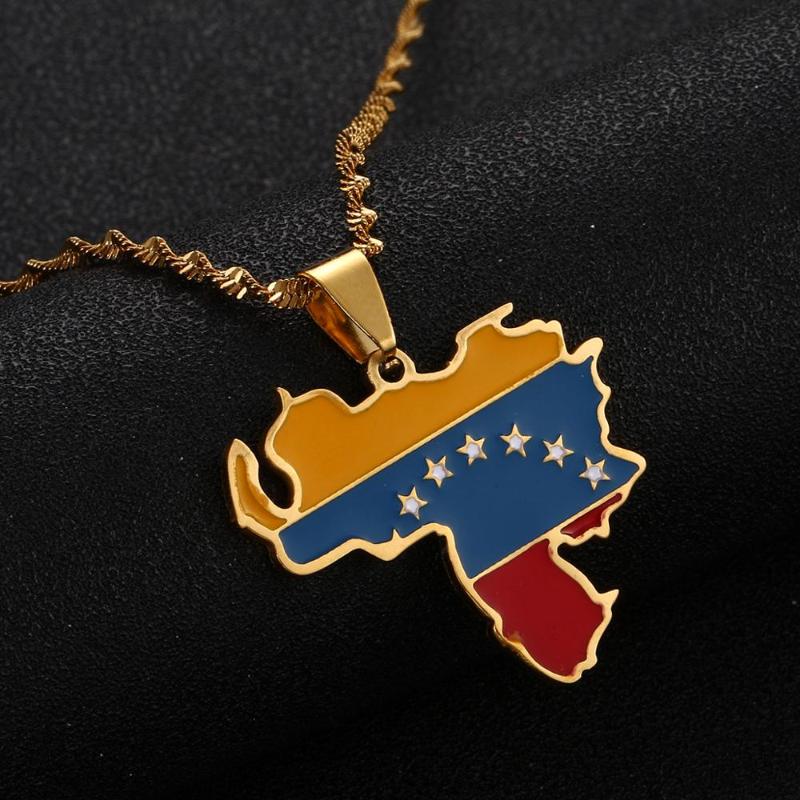 Pendant Necklaces Stainless Steel Venezuela Map Flag Necklace Trendy Venezuelan Chain Jewelry
Pendant Necklaces Stainless Steel Venezuela Map Flag Necklace Trendy Venezuelan Chain Jewelry