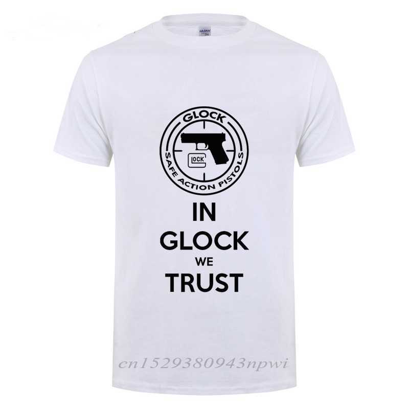 Glock Handgun USA T Shirt Men Streetwear Casual Short Sleeve Round Neck Cotton T-Shirt Summer Tops Tee Camisetas Hombre 210629