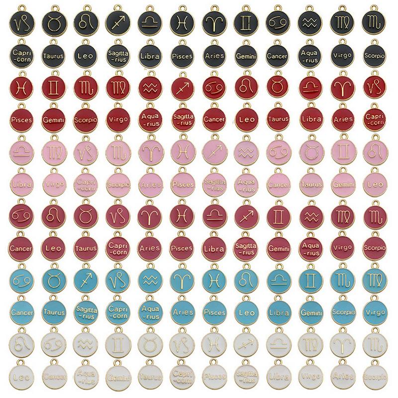 Charms 12pcs/pack Twelve Constellations Diy For Necklace Bracelet Cute Letters Jewelry Making Components Parts Accessory, Bronze;silver
Charms 12pcs/pack Twelve Constellations Diy For Necklace Bracelet Cute Letters Jewelry Making Components Parts Accessory, Bronze;silver