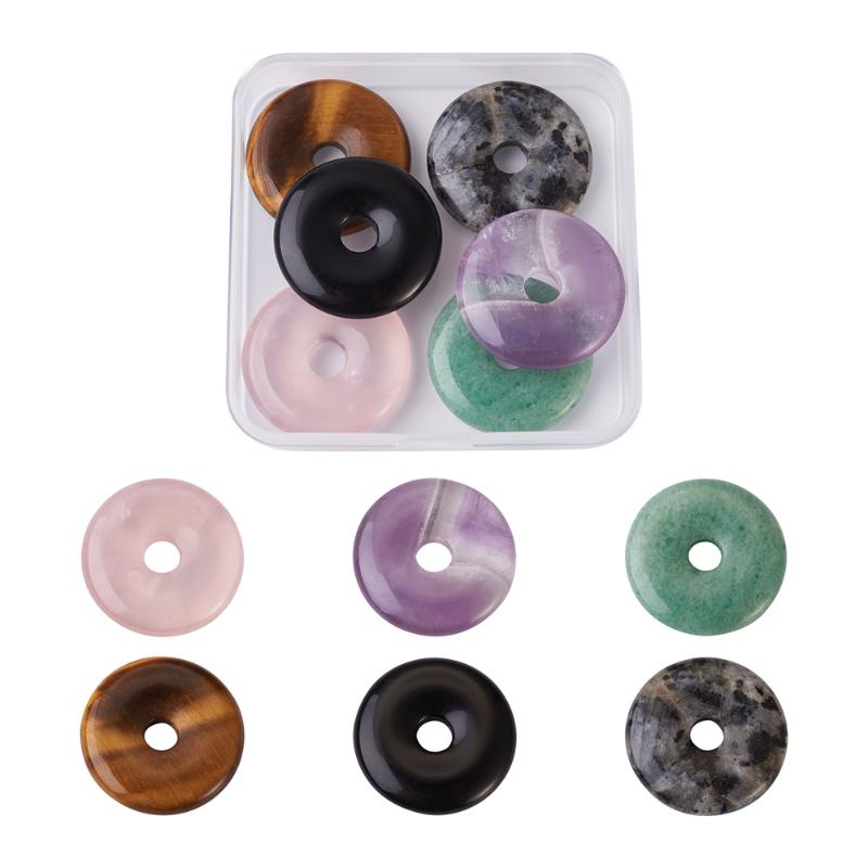 Charms 6 Styles Mixed Natural Stone Beads Set Green Aventurine Rose Quartz Amethyst Tiger Eye Gemstone Disc Pendants Jewelry Accessory
Charms 6 Styles Mixed Natural Stone Beads Set Green Aventurine Rose Quartz Amethyst Tiger Eye Gemstone Disc Pendants Jewelry Accessory