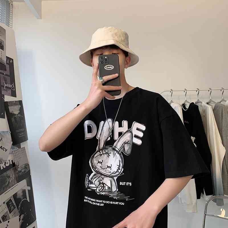 310 kg T-shirt à manches courtes Lâche T-shirt décontracté Mode Vêtements pour hommes Fat Man