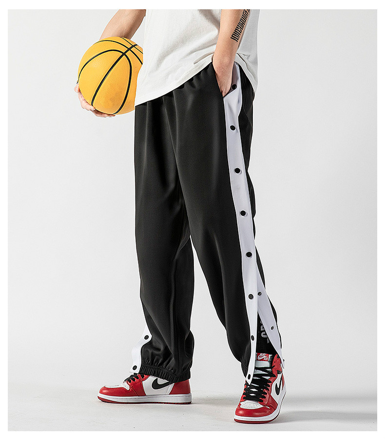 Men Basketball Pants Side Striped Button Easy To Wear Mens Casual Pant Loose Sweatpants, Gray
Men Basketball Pants Side Striped Button Easy To Wear Mens Casual Pant Loose Sweatpants, Gray