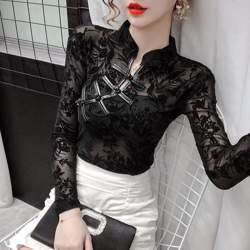 Women's Blouses & Shirts Mesh See Through Sexy Women Shirt Tops Vintage Long Sleeve Blouse Spring Elegant Slim Female Clothing 11010, White
Women's Blouses & Shirts Mesh See Through Sexy Women Shirt Tops Vintage Long Sleeve Blouse Spring Elegant Slim Female Clothing 11010, White