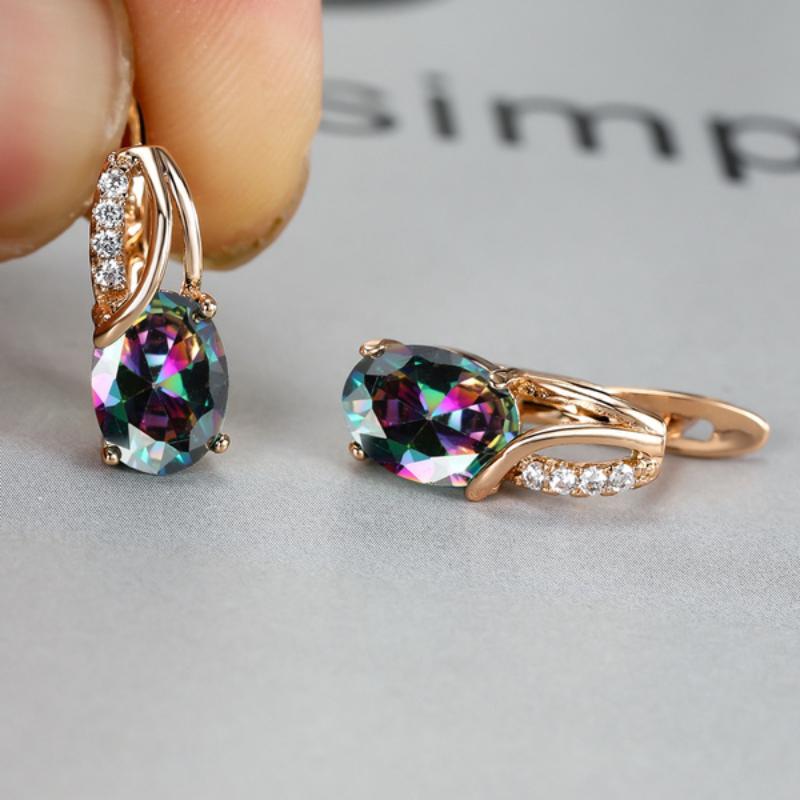 Dangle & Chandelier Fashion Christmas Stud Earrings For Women Trendy Accessories Oval Multicolor Zircon Festival Year Gifts, Silver
Dangle & Chandelier Fashion Christmas Stud Earrings For Women Trendy Accessories Oval Multicolor Zircon Festival Year Gifts, Silver