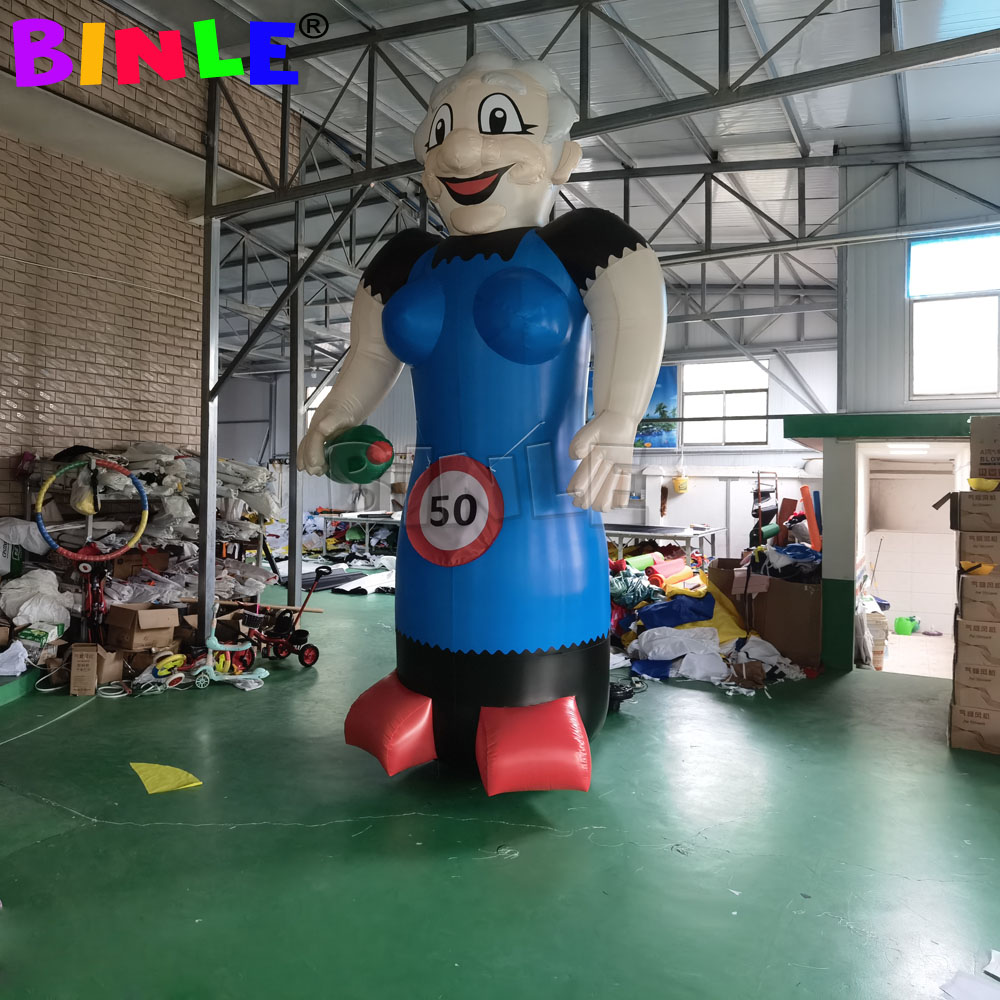 4mH Advertising inflatable Abraham and Sarah With Beer Bottle Holland Cartoon Balloon Free Blower For Netherland Outdoor decoration